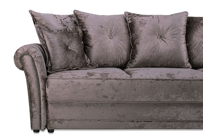 Прямой диван-кровать Мерсер Премиум коричневого цвета - купить Прямые диваны по цене 170080.0