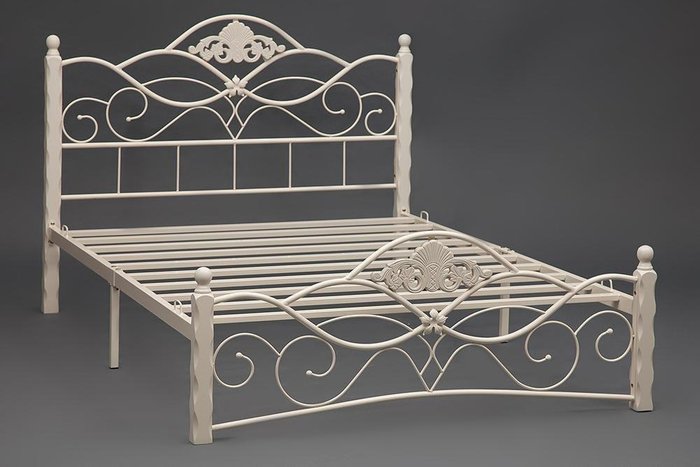 Кровать Canzona 120х200 белого цвета - купить Кровати для спальни по цене 16280.0