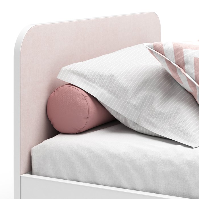 Кровать c ортопедическим основанием Хедвиг 90х200 розового цвета - лучшие Одноярусные кроватки в INMYROOM