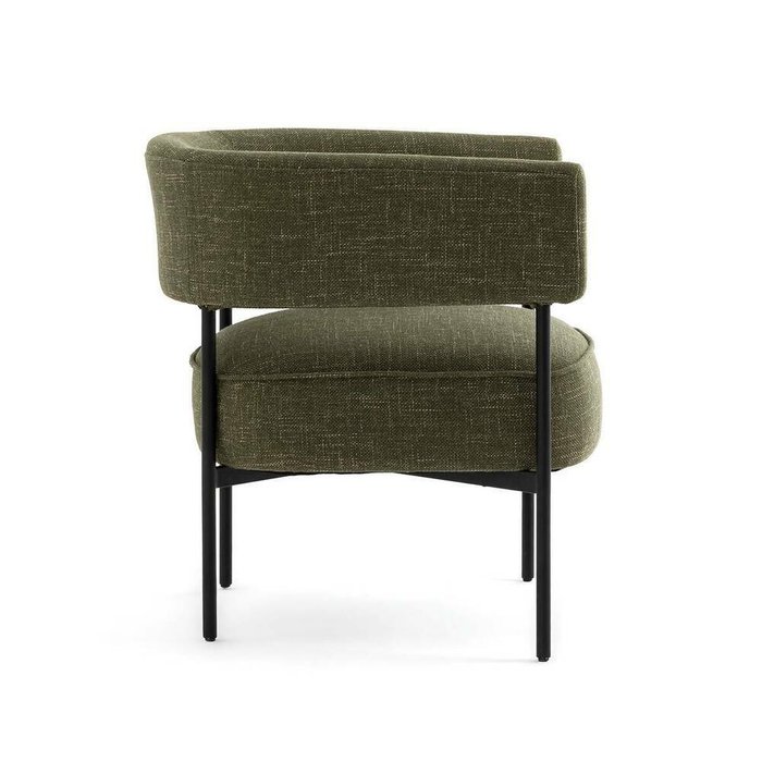 Кресло из ткани меланж и металла Morton зеленого цвета - лучшие Интерьерные кресла в INMYROOM