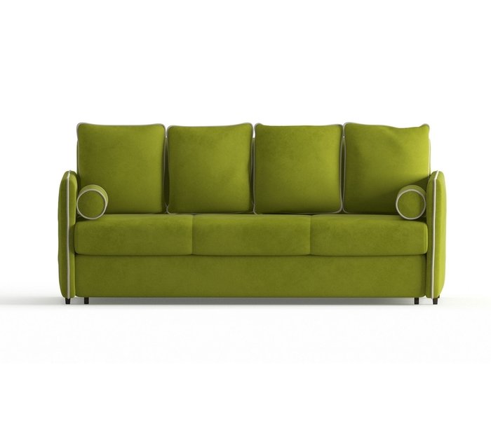 Диван-кровать Адмирал в обивке из велюра светло-зеленого цвета  - купить Прямые диваны по цене 44590.0