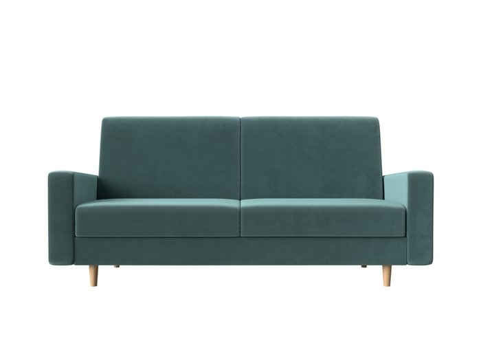 Прямой диван-кровать Бонн бирюзового цвета - купить Прямые диваны по цене 28999.0
