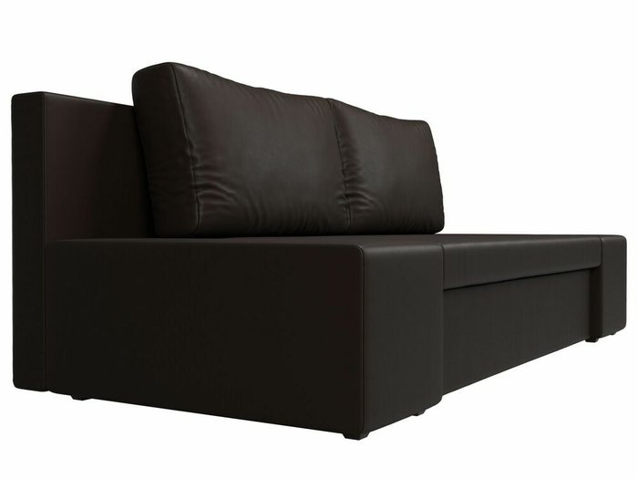 Прямой диван-кровать Сан Марко коричневого цвета (экокожа) - лучшие Прямые диваны в INMYROOM