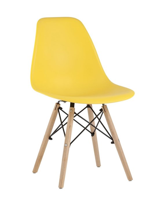Стул Dsw Eames желтого цвета