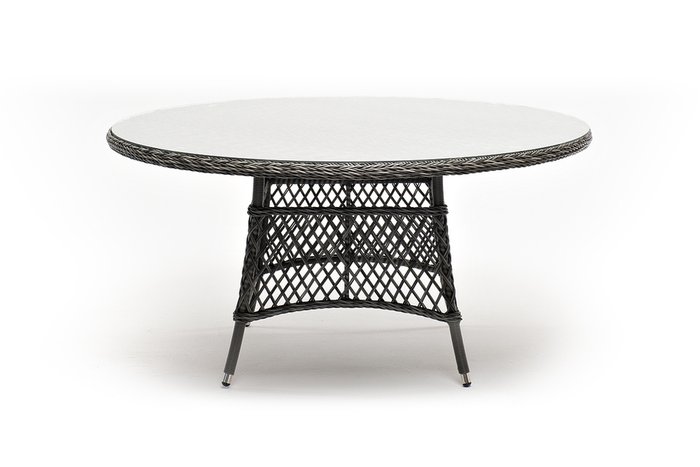 Плетенный стол Эспрессо D150 графитового цвета - купить Садовые столы по цене 56100.0
