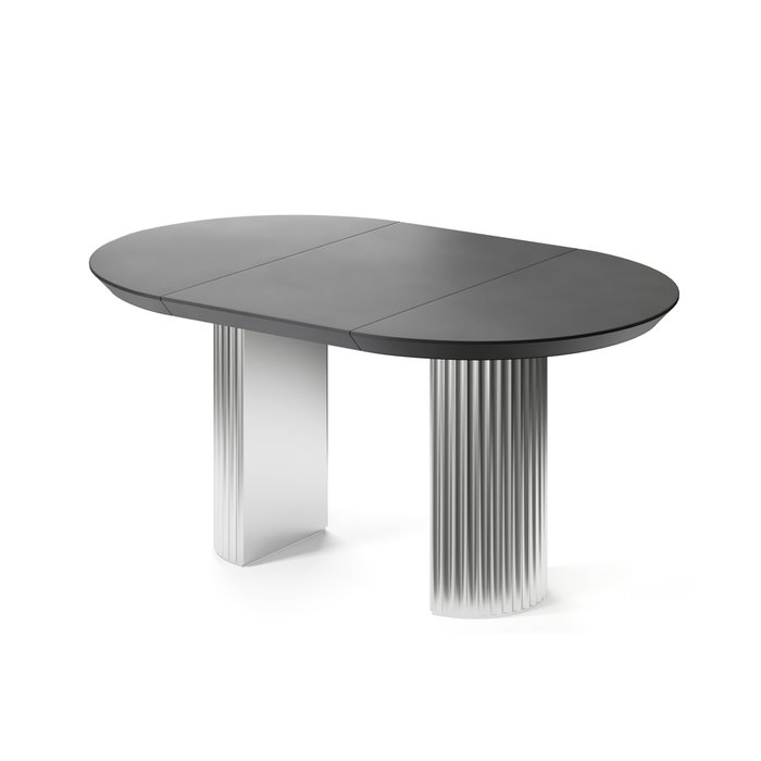 Раздвижной обеденный стол Нави на серебряном основании - купить Обеденные столы по цене 128285.0