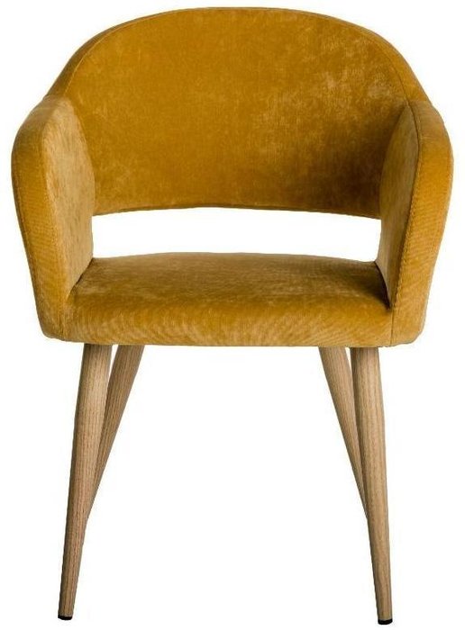 Стул Oscar желтого цвета с бежевыми ножками - лучшие Обеденные стулья в INMYROOM