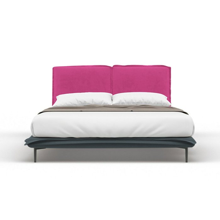 Кровать Frill 180х200 розово-серого цвета без подъемного механизма - купить Кровати для спальни по цене 192000.0