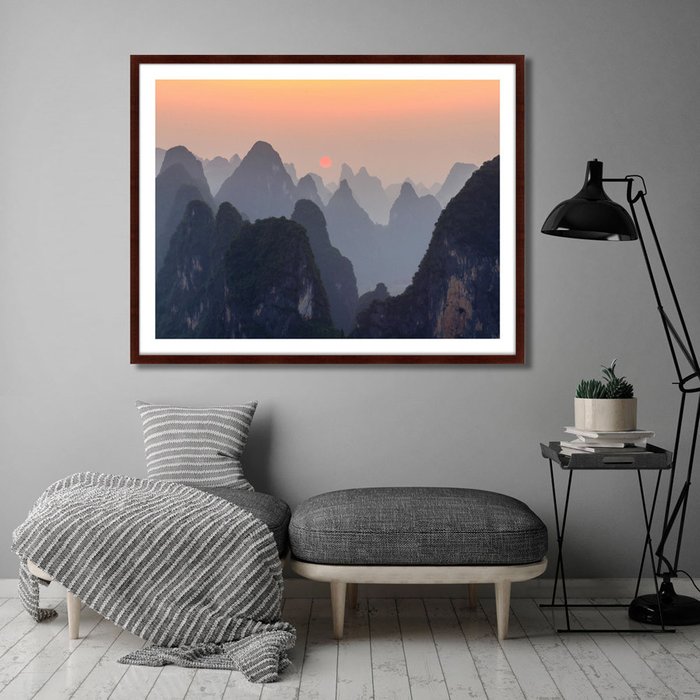 Картина Горный хребет Хуаншань восточный Китай - лучшие Картины в INMYROOM