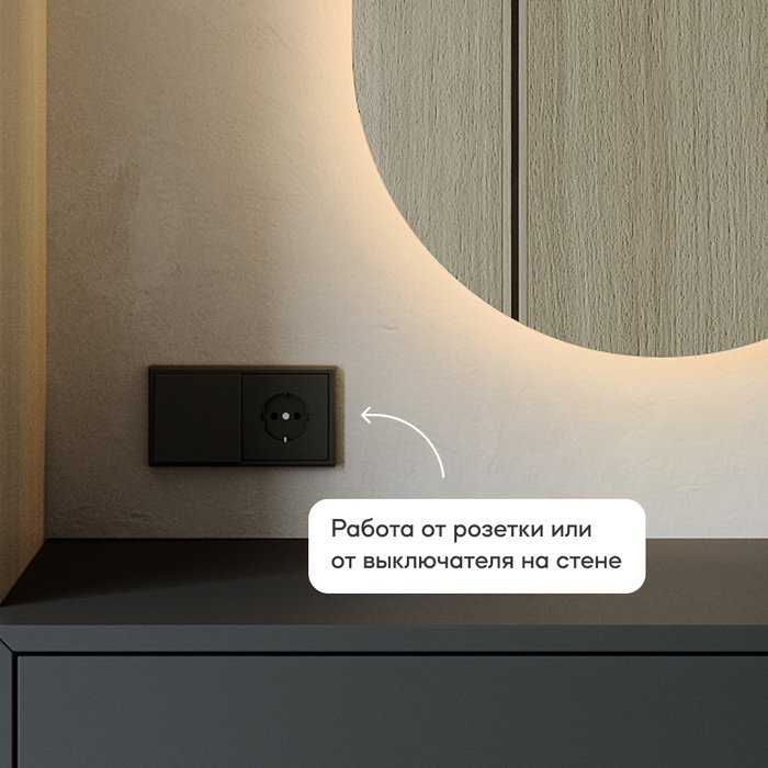 Настенное зеркало Nolvis NF LED M с тёплой подсветкой  - лучшие Настенные зеркала в INMYROOM