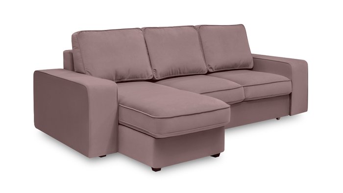 Угловой диван-кровать Монако темно-розового цвета - лучшие Угловые диваны в INMYROOM