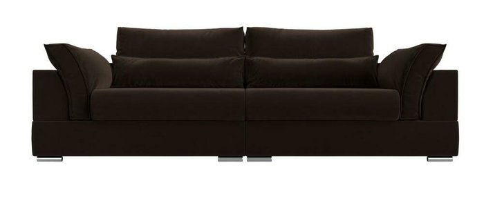 Прямой диван-кровать Пекин коричневого цвета - купить Прямые диваны по цене 76999.0