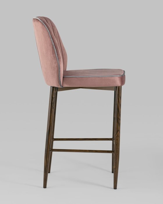 Стул полубарный Лоренс пыльно-розового цвета - лучшие Барные стулья в INMYROOM