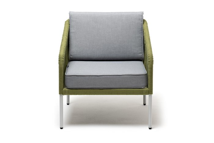 Кресло Канны серо-зеленого цвета - купить Садовые кресла по цене 62212.0