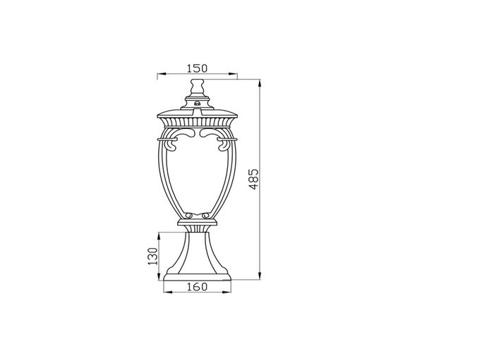 Ландшафтный светильник Fleur цвета бронза антик - купить Наземные светильники по цене 4330.0