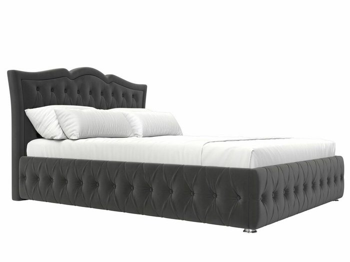 Кровать Герда 160х200 темно-серого цвета с подъемным механизмом - лучшие Кровати для спальни в INMYROOM