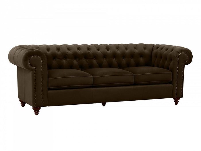 Диван Chester Classic темно-коричневого цвета - купить Прямые диваны по цене 106830.0