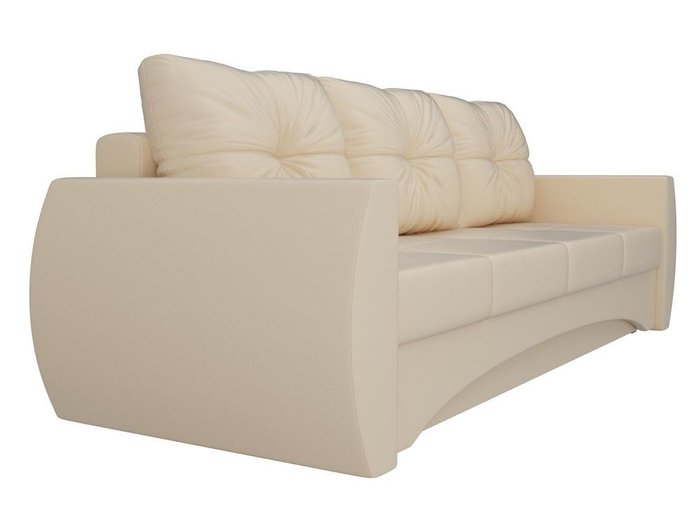 Прямой диван-кровать Сатурн бежевого цвета (экокожа) - лучшие Прямые диваны в INMYROOM