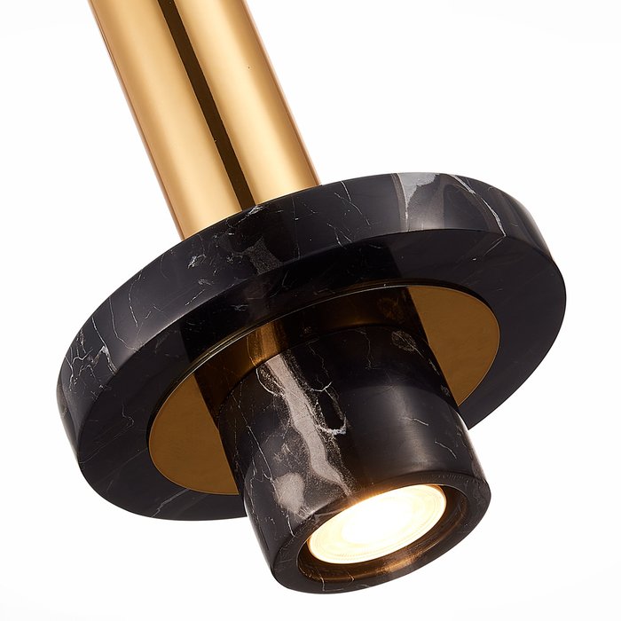 Светильник подвесной Pietra черно-золотого цвета - лучшие Подвесные светильники в INMYROOM