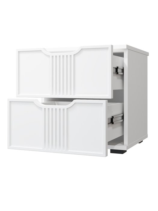 Тумба прикроватная Эмилия ЭЛ-25 белого цвета - купить Прикроватные тумбы по цене 6864