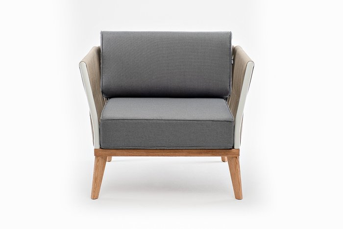 Садовое кресло Касабланка серо-бежевого цвета - купить Садовые кресла по цене 62300.0
