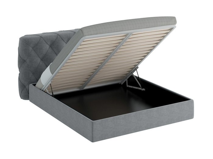 Кровать Ember серого цвета 180х200 - купить Кровати для спальни по цене 66990.0