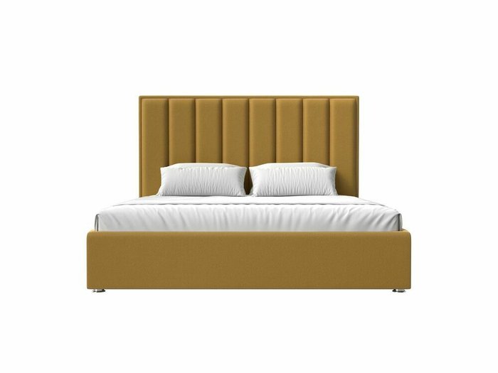 Кровать Афродита 200х200 желтого цвета с подъемным механизмом - купить Кровати для спальни по цене 95999.0
