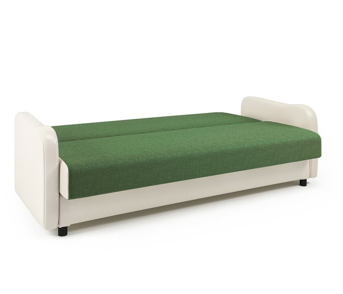 Диван-книжка Лига М бежево-зеленого цвета - лучшие Прямые диваны в INMYROOM