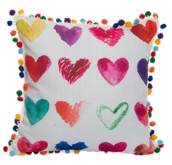 Декоративная подушка Heart из хлопка и полиэстера 