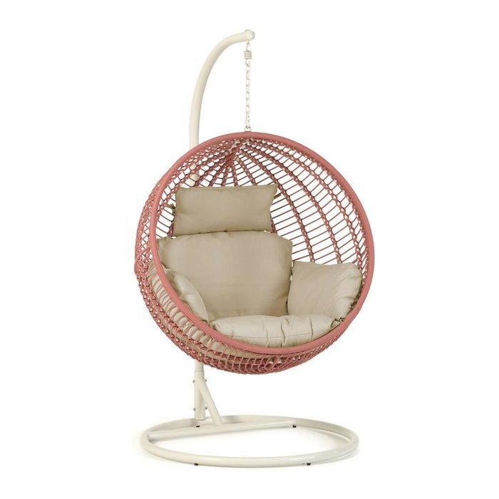 Подвесное кресло Elianis розово-бежевого цвета 