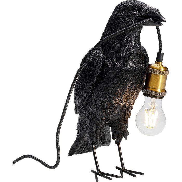 Лампа настольная Crow черного цвета - купить Настольные лампы по цене 17280.0