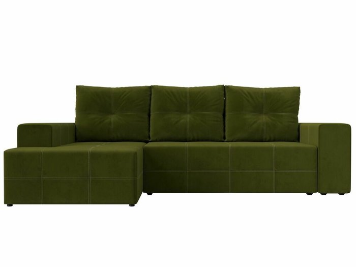 Угловой диван-кровать Перри зеленого цвета левый угол - купить Угловые диваны по цене 59999.0
