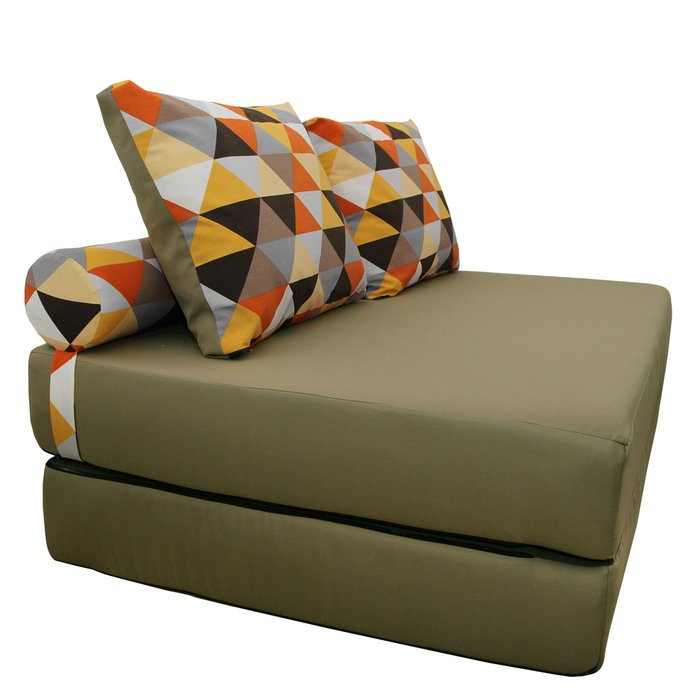 Диван-кровать с валиком и подушками - купить Бескаркасная мебель по цене 31200.0