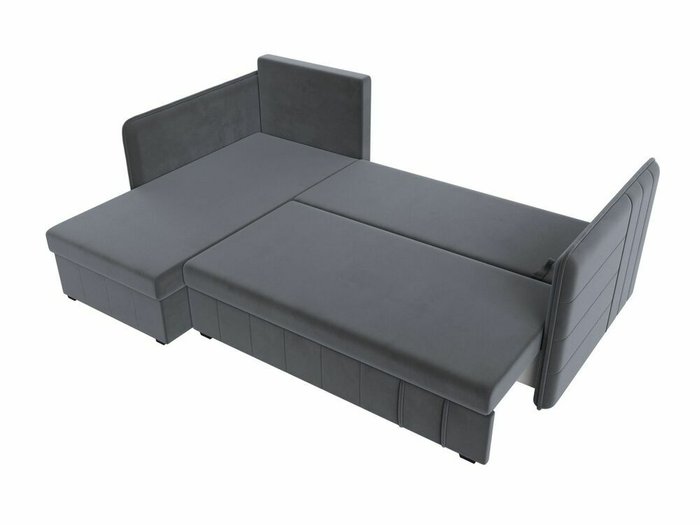 Угловой диван-кровать Слим серого цвета левый угол - лучшие Угловые диваны в INMYROOM