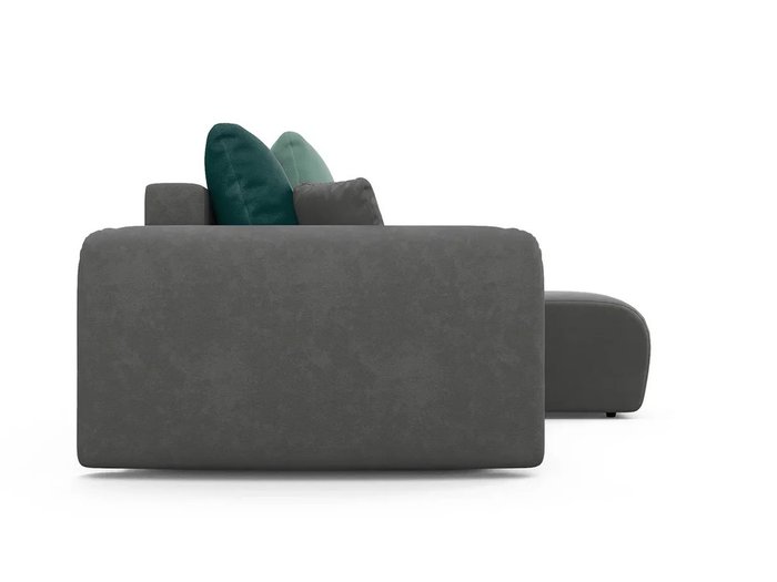 Угловой диван-кровать правый Arti темно-серого цвета - лучшие Угловые диваны в INMYROOM