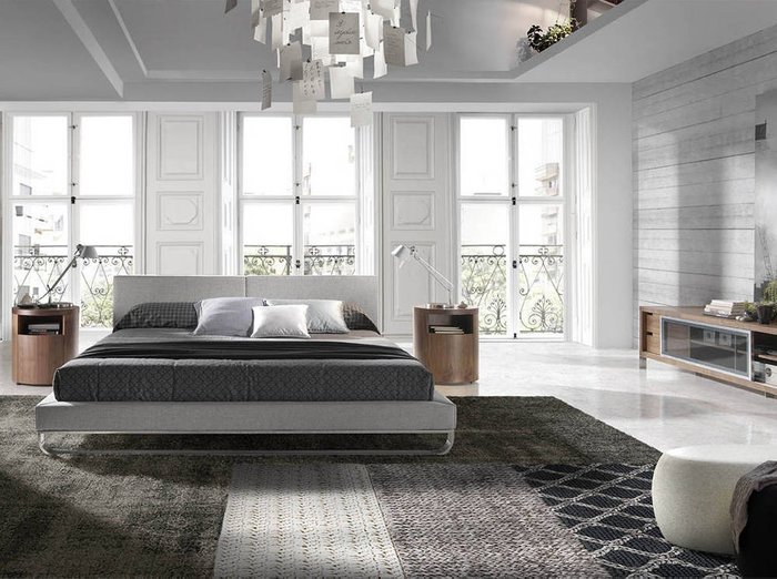 Кровать Color с серо обивкой 180х200 - купить Кровати для спальни по цене 287990.0