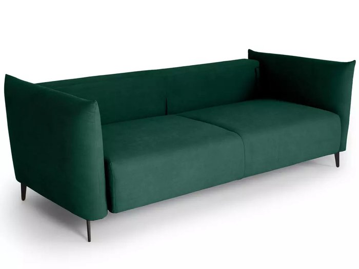 Диван-кровать Menfi темно-зеленого цвета с металлическими ножками - лучшие Прямые диваны в INMYROOM