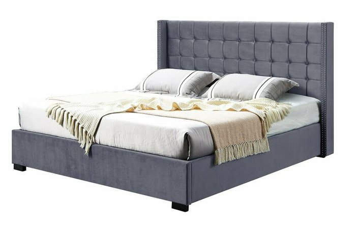 Кровать Vivien 160x200 серого цвета Кровать Vivien 160x200 серого цвета