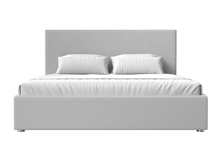 Кровать Кариба 180х200 белого цвета с подъемным механизмом (экокожа) - купить Кровати для спальни по цене 75999.0