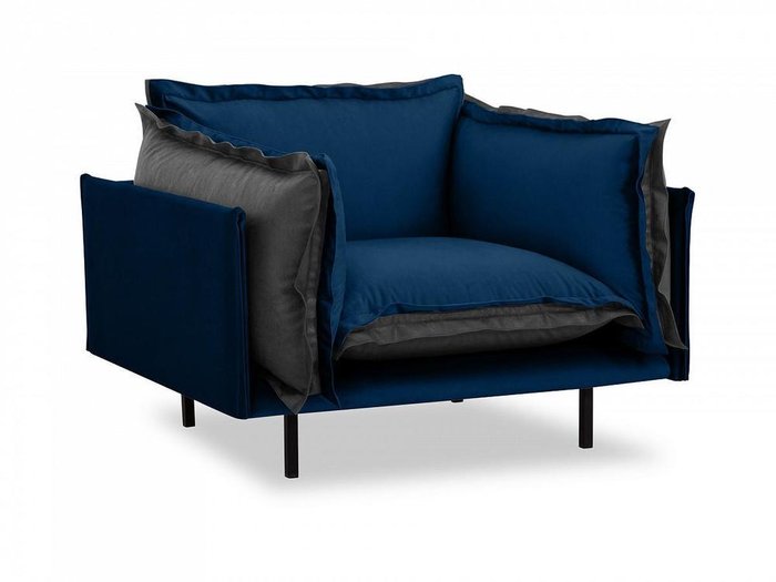 Кресло Barcelona серо-синего цвета - купить Интерьерные кресла по цене 85600.0