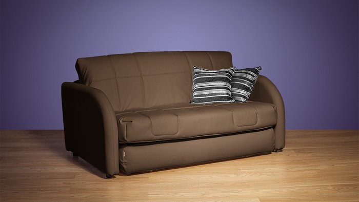 Диван-кровать Гламур коричневого цвета - купить Прямые диваны по цене 70300.0