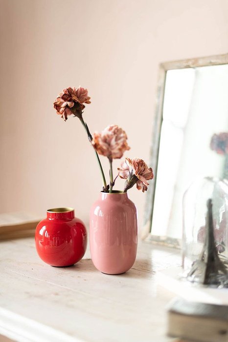 Мини-ваза Oval 14 розового цвета - лучшие Вазы  в INMYROOM
