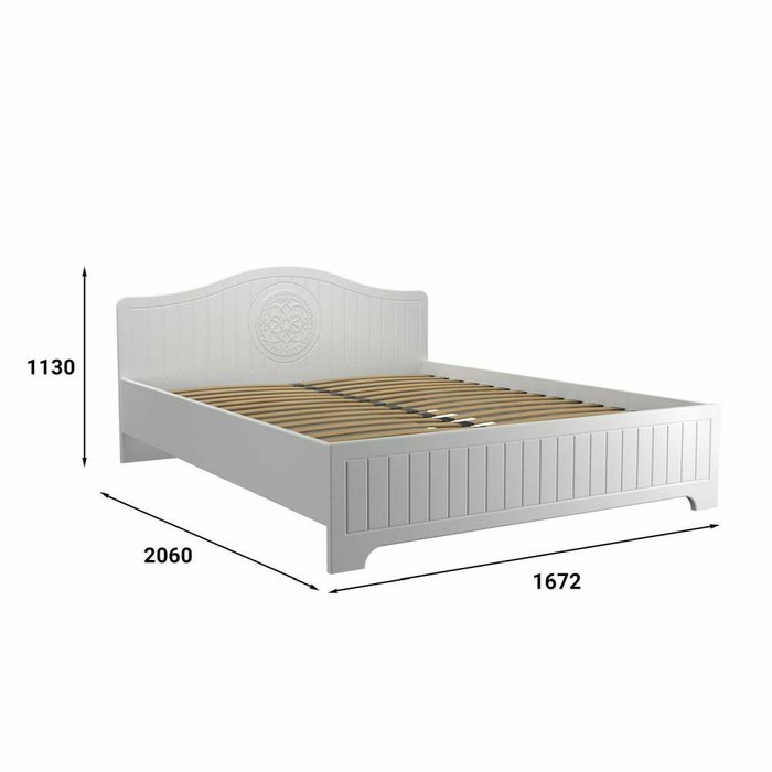 Кровать Монблан 160х200 белого цвета - лучшие Кровати для спальни в INMYROOM