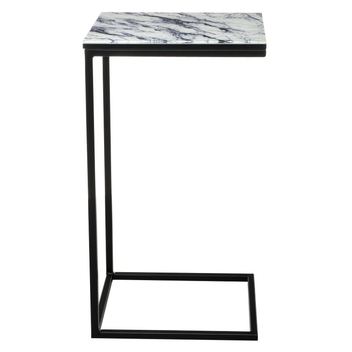 Кофейный столик Геркулес со стеклянной столешницей цвета белый мрамор - лучшие Кофейные столики в INMYROOM
