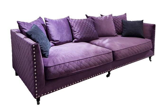 Диван трехместный Aristocrat Lux фиолетового цвета - лучшие Прямые диваны в INMYROOM