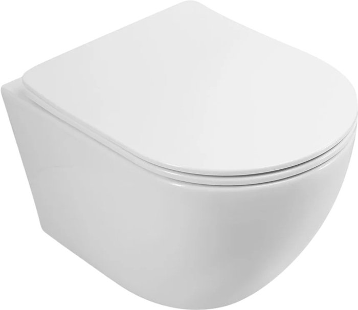 Унитаз подвесной Artamp;Max Sanremo безободковый, с микролифтом, белый