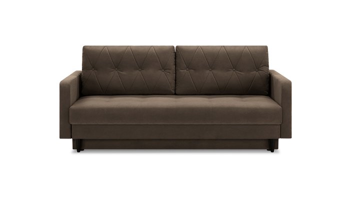 Прямой диван-кровать Бостон Лайт коричневого цвета