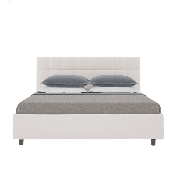 Кровать Wales Велюр Серый 140х200 - лучшие Кровати для спальни в INMYROOM