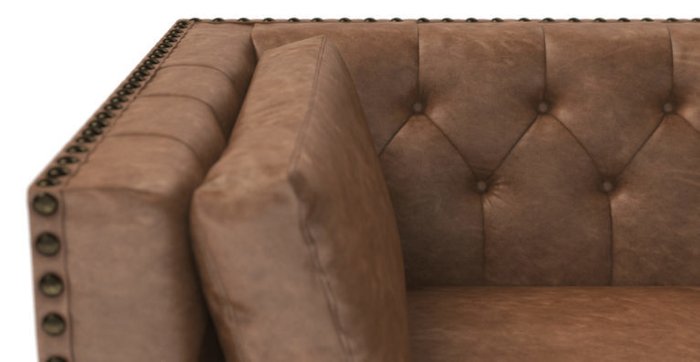 Трехместный раскладной диван Chesterfield Florence из экокожи - лучшие Прямые диваны в INMYROOM