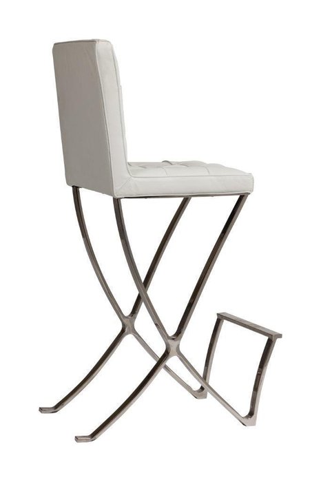 Стул Barcelona Dining Chair Белая Натуральная Кожа - лучшие Барные стулья в INMYROOM